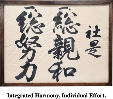 Integrated Harmony, Individual Effort.